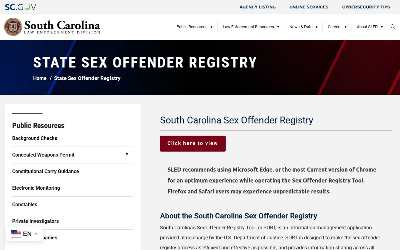 Horry County released mugshot limits in the South Carolina SLED registry
